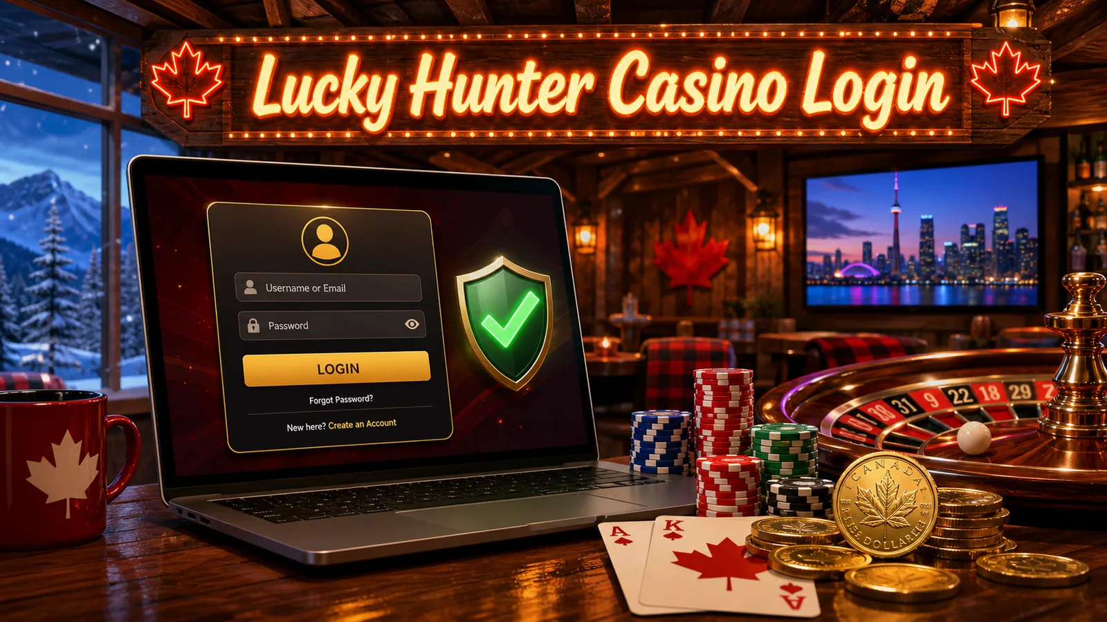Lucky Hunter Casino Login content banner